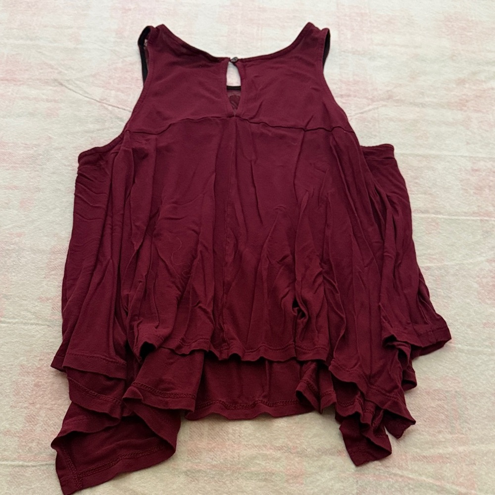 American Eagle Outfitters Deep Red Lace Tank Top - Picture 3 of 3